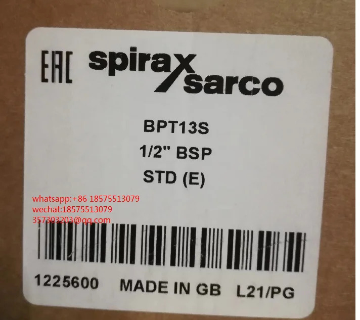 Spirax Sarco BPT13S 압력 균형 온도 조절트랩 오리지널 스레드 연결 1/2 인치신