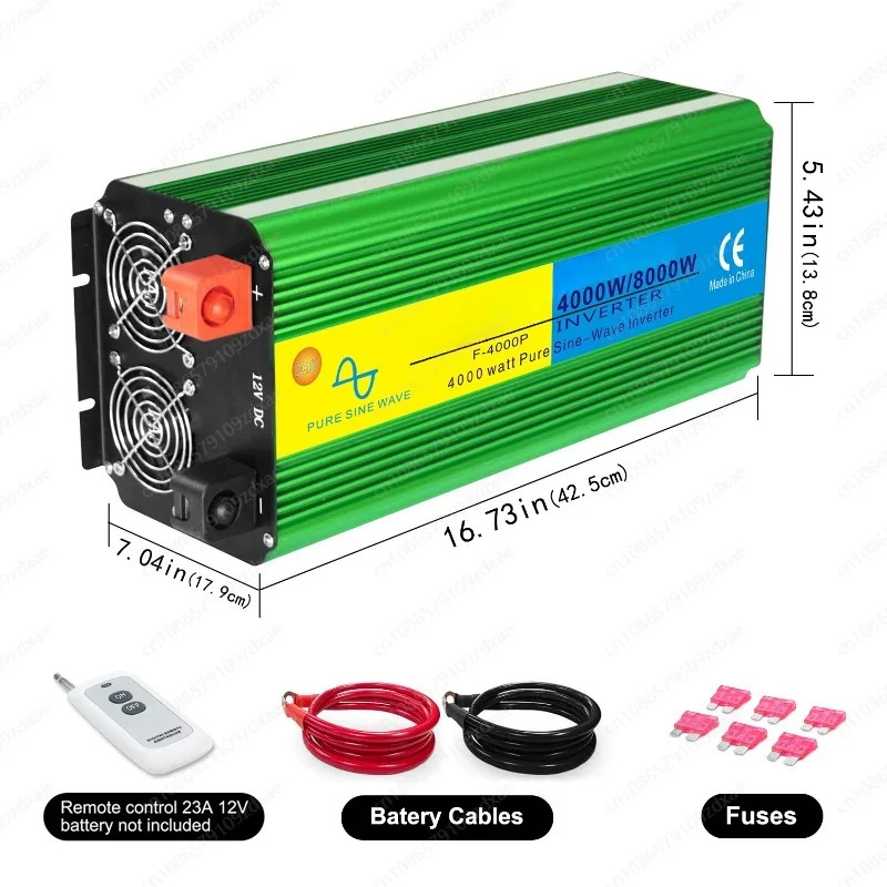 순수 사인파 인버터 전압 변압기 전력 변환기 태양광 12V 24V AC 110V 8000W
