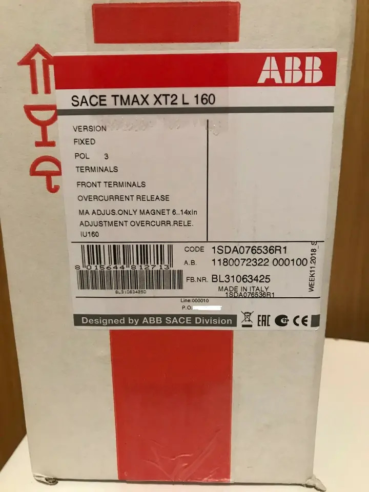 오리지널 ABB 몰드 케이스 회로차단기 XT2L160 MA160 신
