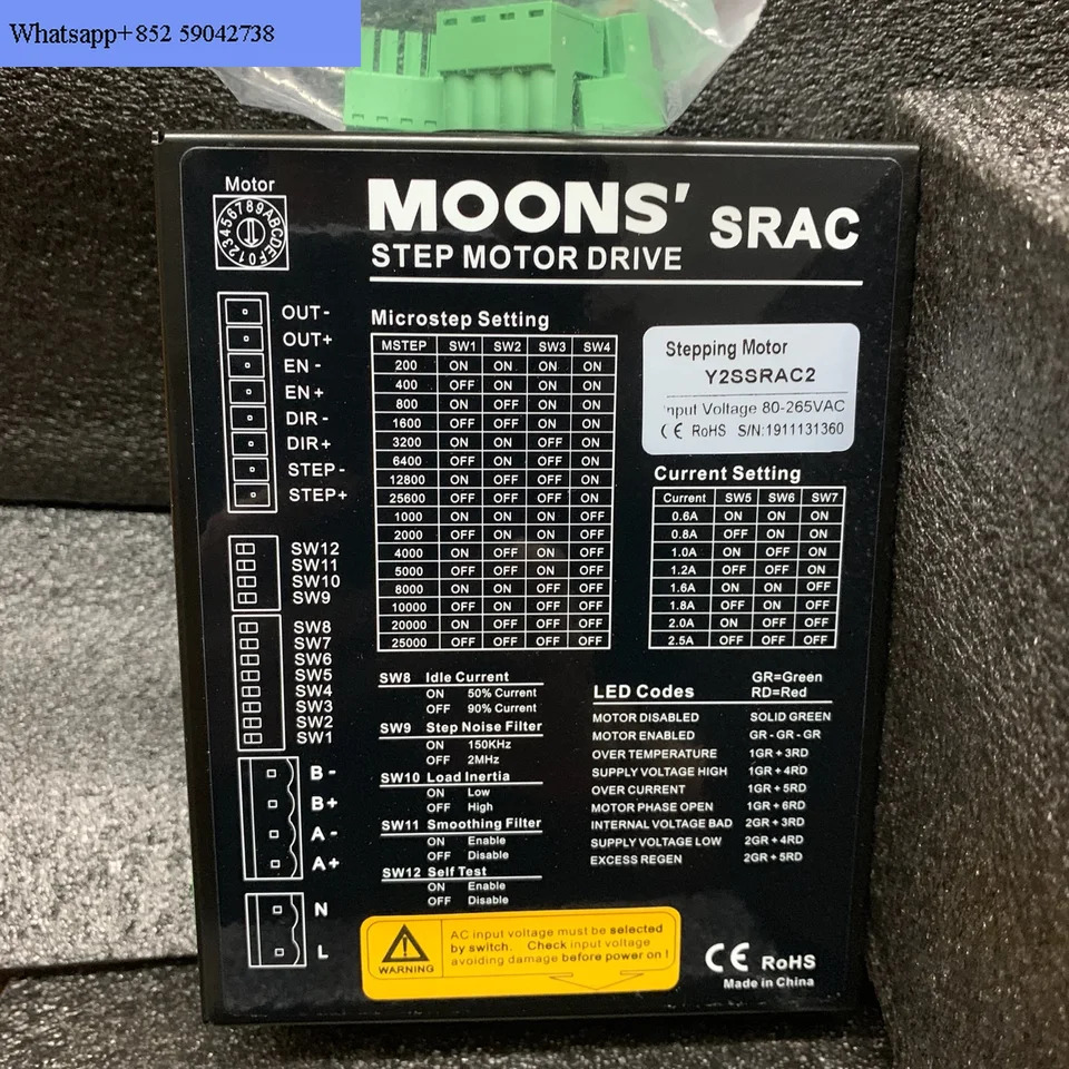 Moons 스텝퍼 드라이버 Y2SSRAC2 Y2SSRAC4 Y2SSRAC8 포장 SXDAC2SRAC2-F01