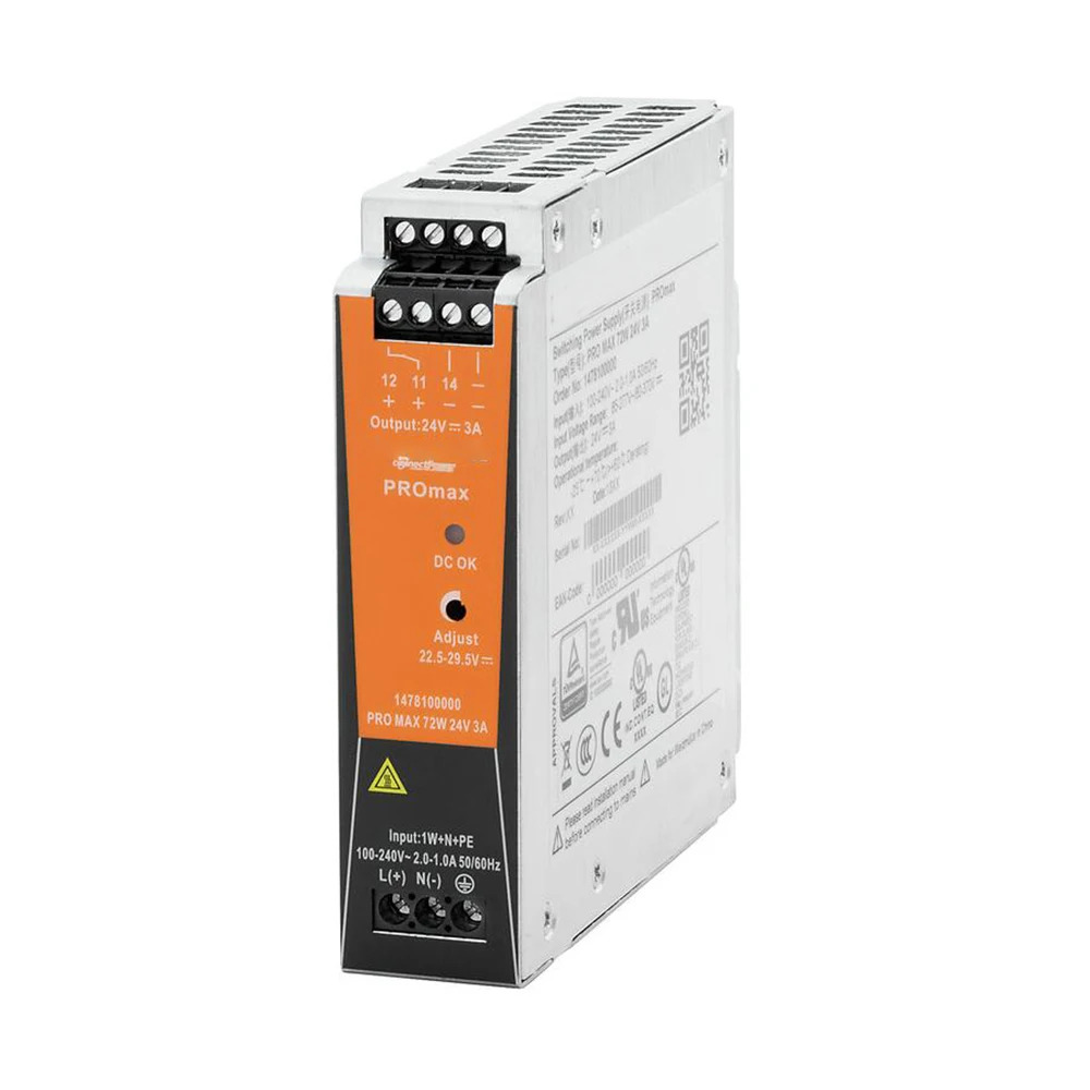 Weidmuller 스위칭 전원공급장치 PRO MAX 72W 24V 3A1478100000