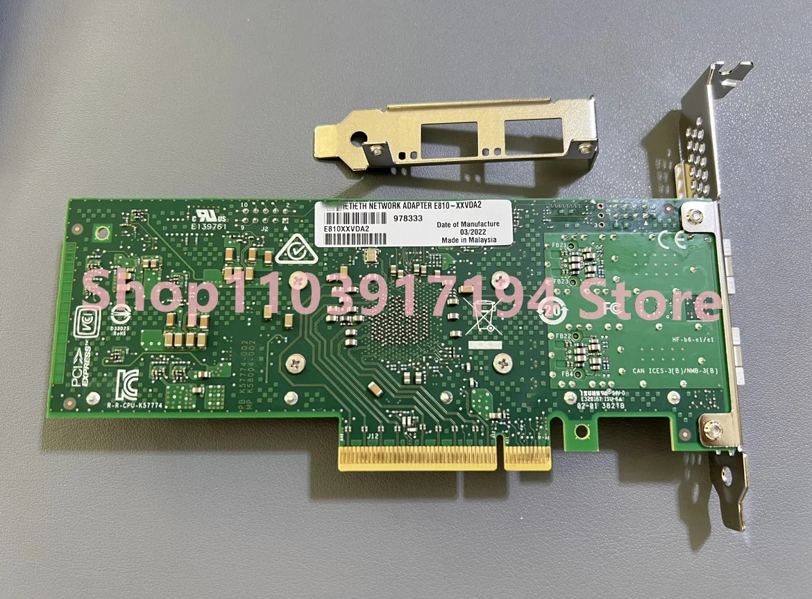 Eth네트워크 어댑터 E810-XXVDA2 IWARP/RDMA 25G 듀얼 포트 지원기가비트 E810 네트워크 카드 E810XXVDA2