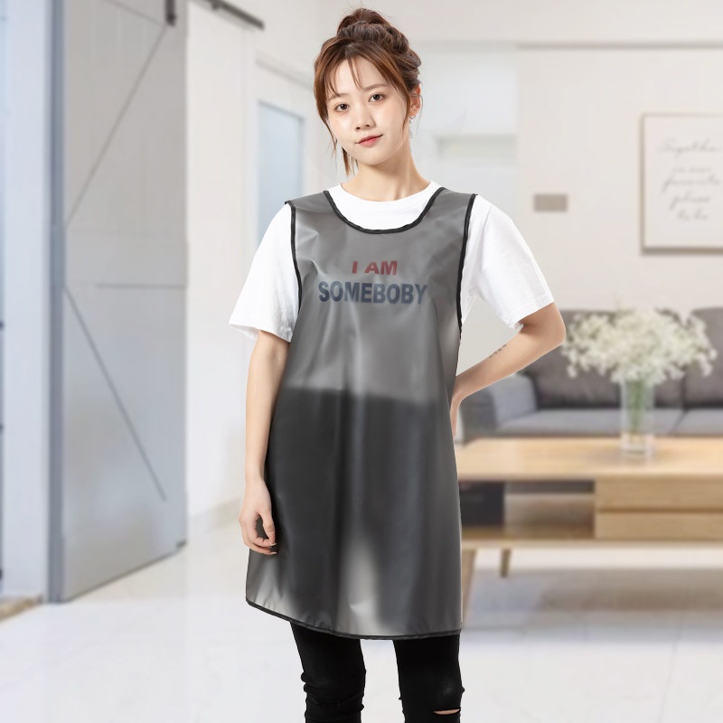 애견미용 주방요리 긴팔앞치마 투명 방수 PVC 소재 긴기장 오염방지 꽃집 미용샵 - 상세 이미지 2