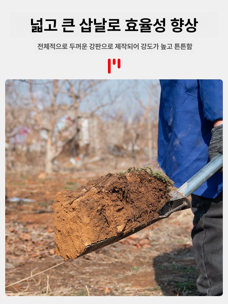 나무뿌리 제거 삽 특수삽 분뜨기 잡초 조경 원예용 소형 파기 묘목 긴삽 소형망간강삽 단조 - 상세 이미지 5