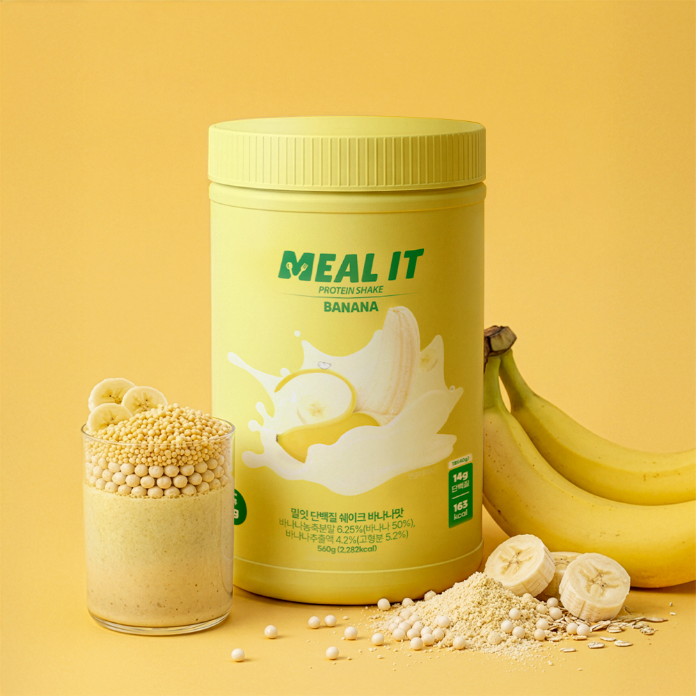 밀잇 식단관리 단백질 쉐이크 대용량 바나나, 560g, 1개 - 상품 이미지