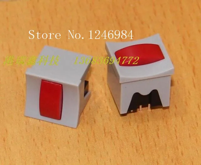 대만 ZIPPY 회색 패널 스위치 잠금 재설정 P2-1S P2-0S P2-0SRG-Z 레드 불 기어 옐로우 14X14MM 50 개