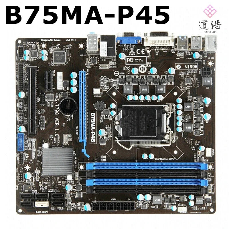 B75MA-P45 마더보드32GB LGA 1155 DDR3 B75 메인보드 완전 작동 리퍼