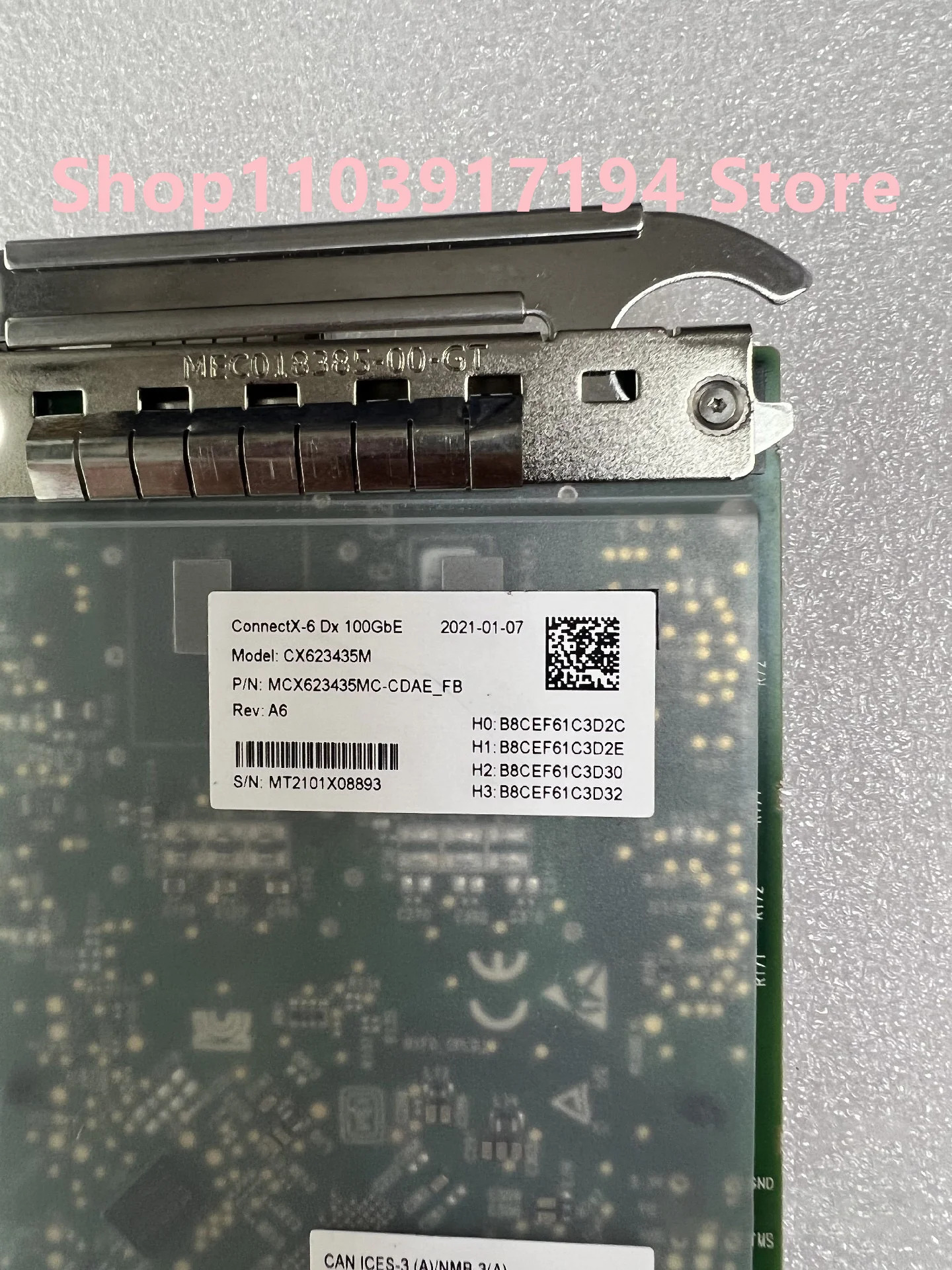 Mellanox CX623435MC-CDAE-FB ConnectX-6 Dx 100GbE OCP3.0 네트워크 카드 CX623435M