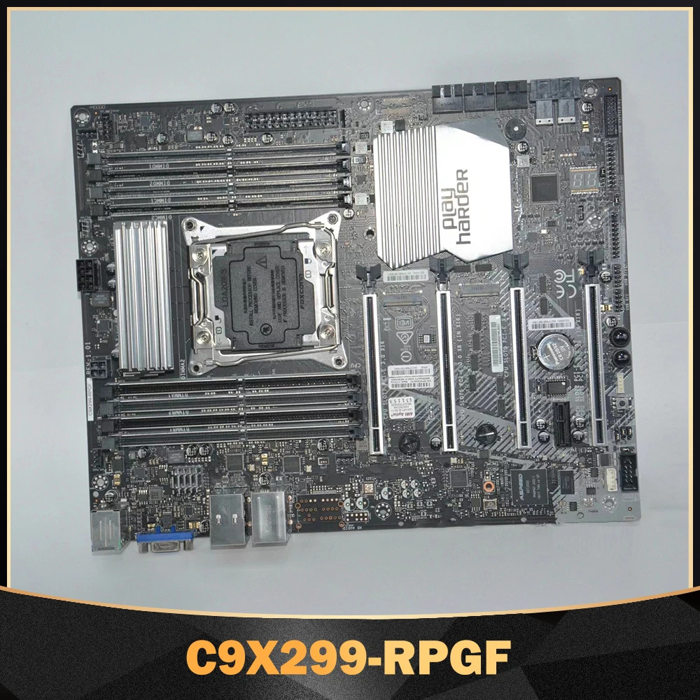 마더보드 i7 i9 X-시리즈 프로세서 Supermicro C9X299-RPGF비 ECC DDR4 LGA-2066 PCI-E3.0 M.2
