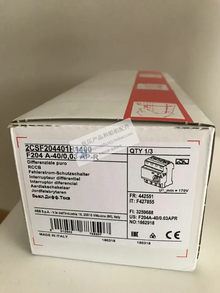 ABB 전자기 누출 보호대 이탈리아 F204 A-40/003 AP-R 신