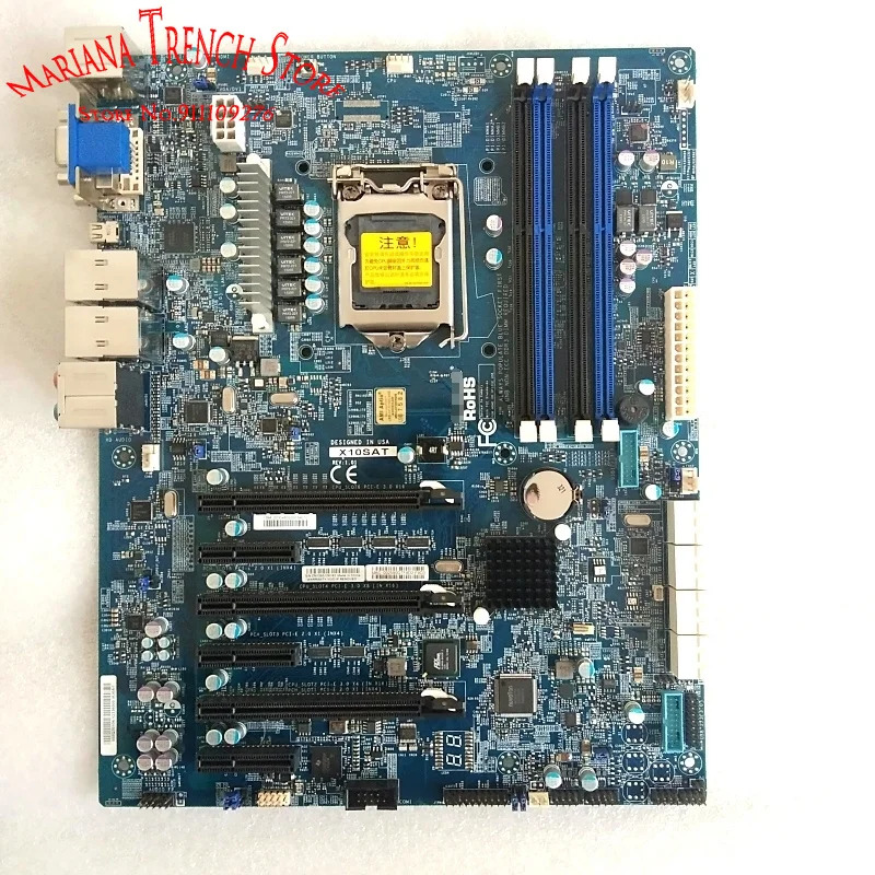 슈퍼마이크로 마더보드X10SAT LGA1150 E3-1200 v3 v4 4 세대 5 코어 i7 i5 i3 프로세서 DDR3 SATA3 USB 3.0