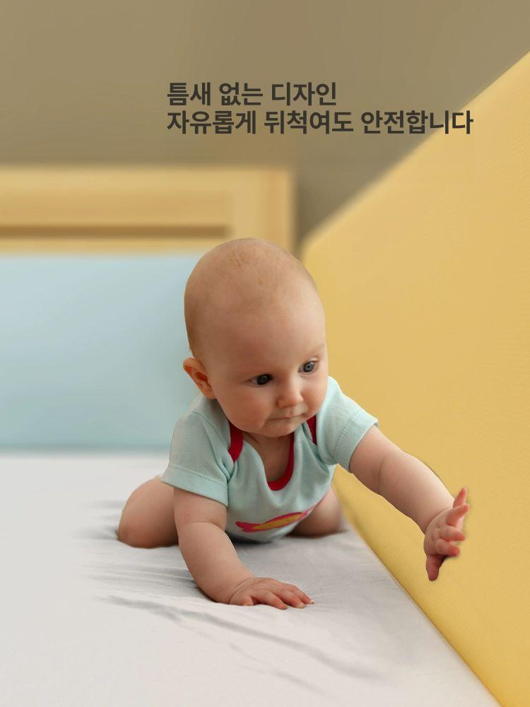 보호대 접이식 침대가드 어르신 낙상방지 펜스 노인용 난간 침대안전바 사이드레일 - 상세 이미지 4