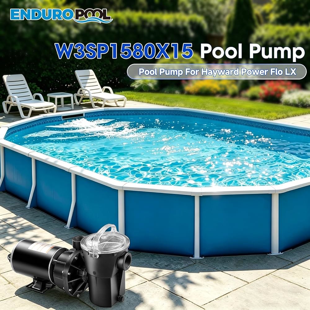 지상 1.5마력 풀 펌프, Hayward PowerFlo LX 시리즈용 W3SP1580X15 교체, 115V 단일 속도 3450RPM 조용한 부식 방지 수영장 펌프 - 상세 이미지 3