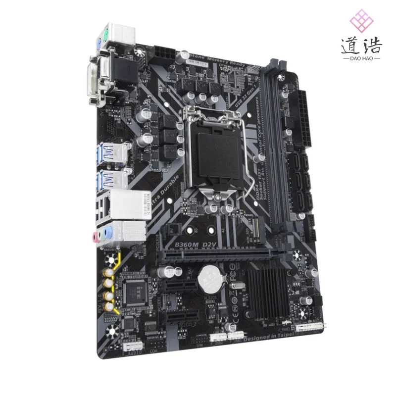 B360M D2V 마더보드32GB LGA 1151 DDR4 마이크로 B360 메인보드 완전 작동 리퍼