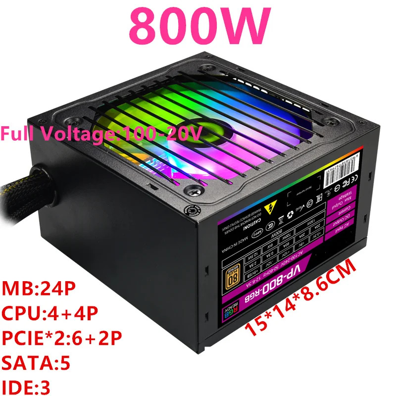 GameMax 800W 700W 600W 500W 450W 전원공급장치 VP-800-RGB VP-700-RGB VP-600-RGB VP-500-RGB VP-450-RGB 새 원본