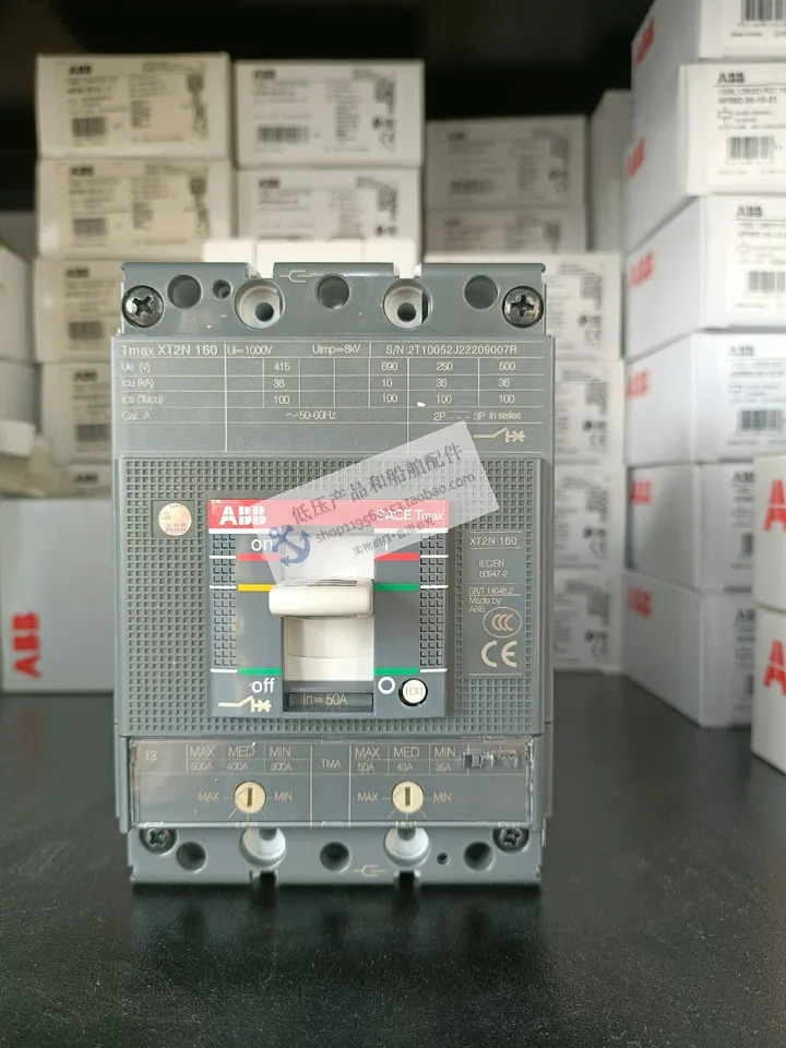 오리지널 ABB 플라스틱 케이스 스위치 XT2N160 TMA50-500 FF 3P 고정 신