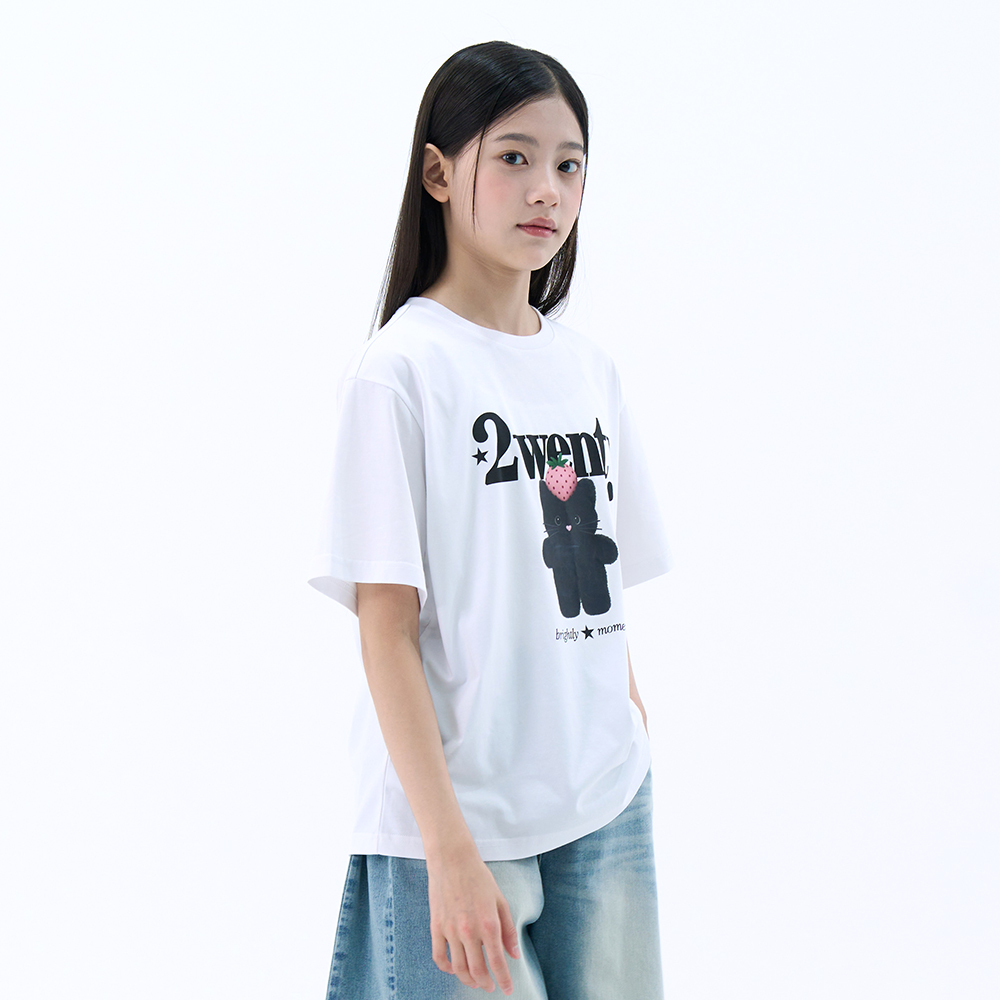 더데이걸 티지냥이 베리 반팔티 TGRA26313 - 상세 이미지 2