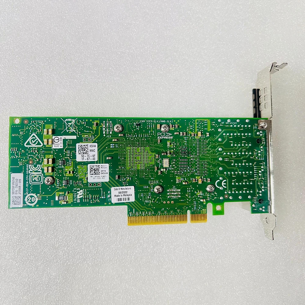 DELL 4포트 10기가비트 네트워크 어댑터 RJ45 이더넷 0K5V44 X710-T4용