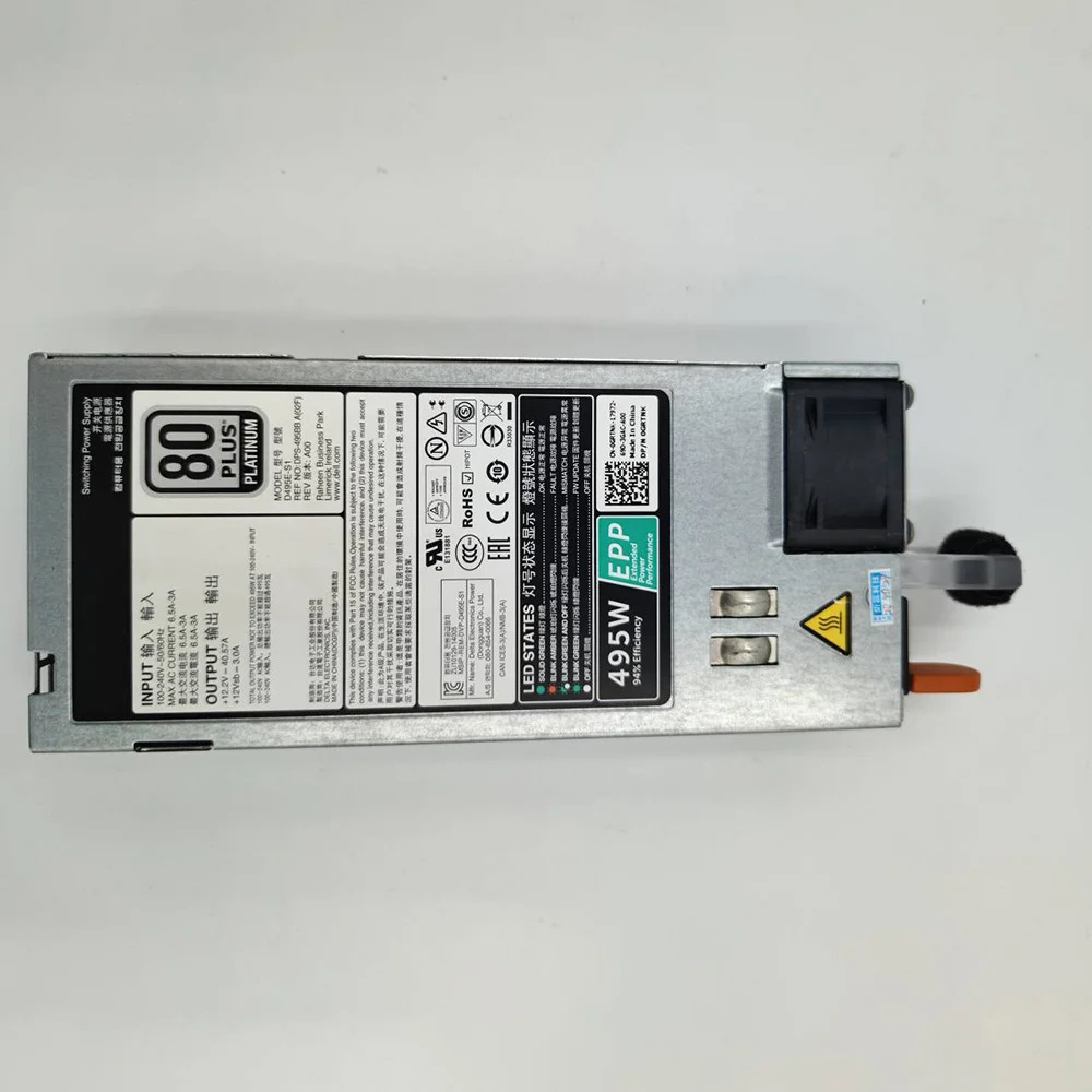 DELL R630 R730 T430 T630 495W 서버 전원공급장치 DPS-495BB A D495E-S1 GRTNK EPP
