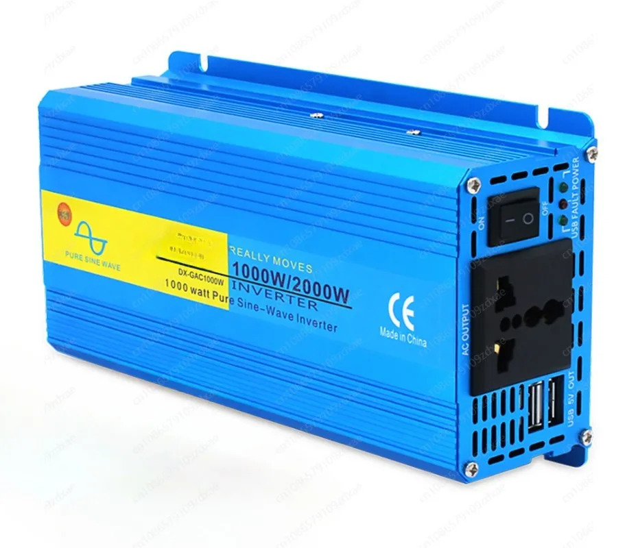 순수 사인파 전력 인버터 2000W 3000W 4000W 5000W DC 12V LED 디스플레이 AC 220V 태양광 변환기 자동차