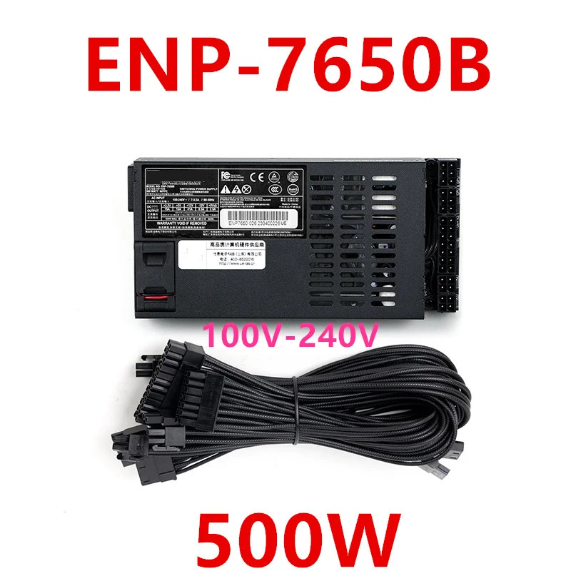 소형 플렉스 1U K39 500W 전원공급장치 ENP-7650B ENP 7650B 향상 새 원본 PSU