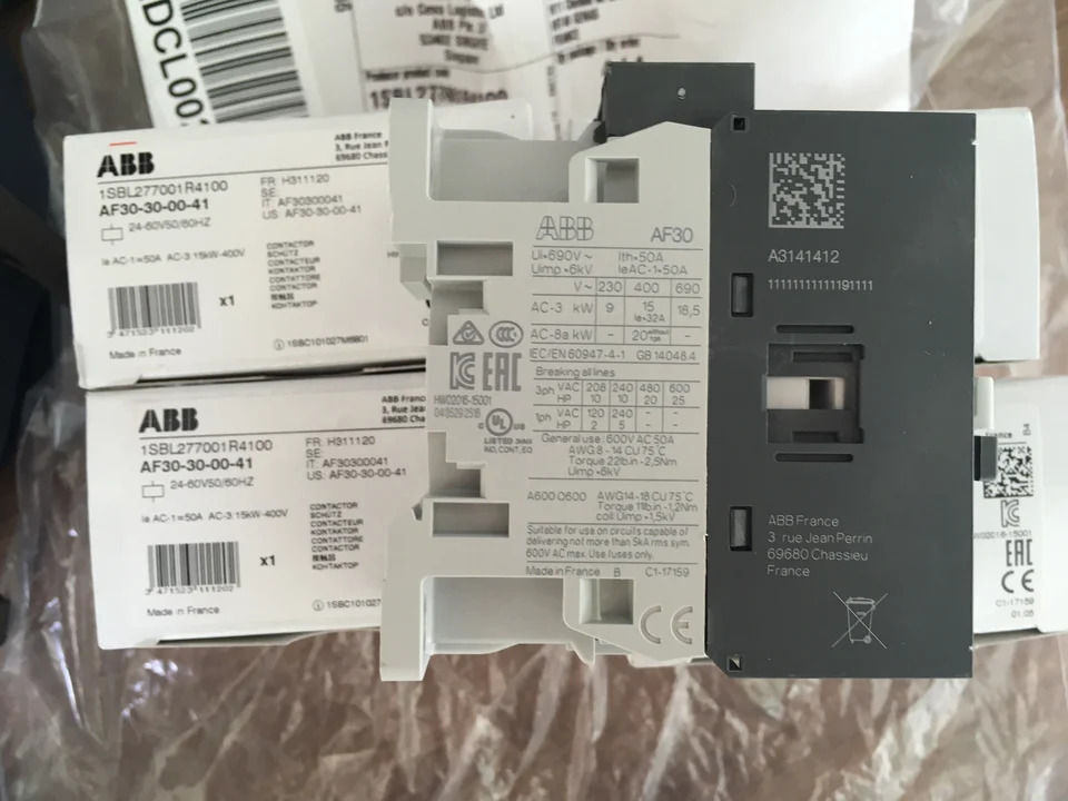오리지널 ABB 접촉기 모델 AF30- 30-00-41 1SBL277001R4100