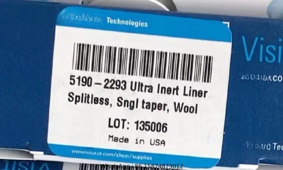 Agilent 5190-2293 5190-2295 비활성 라이너 스플릿리스 Sngl 테이퍼 울 135006