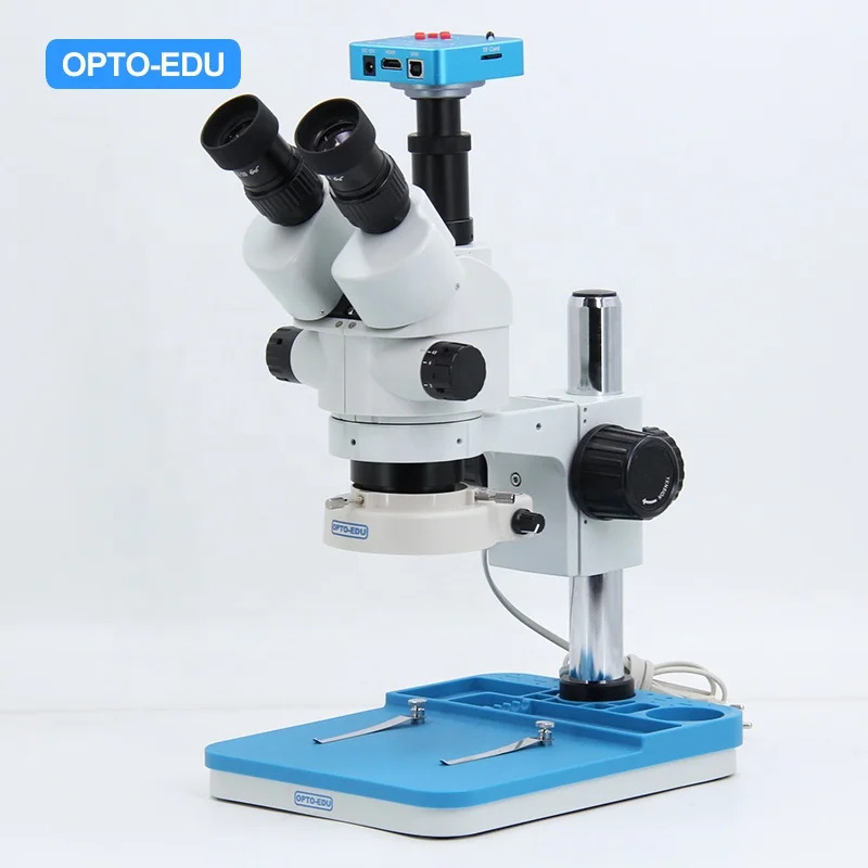 휴대 전화 수리 OPTO-EDU A23.3645N-R1H1 7X 45X 줌 스테레오 현미경