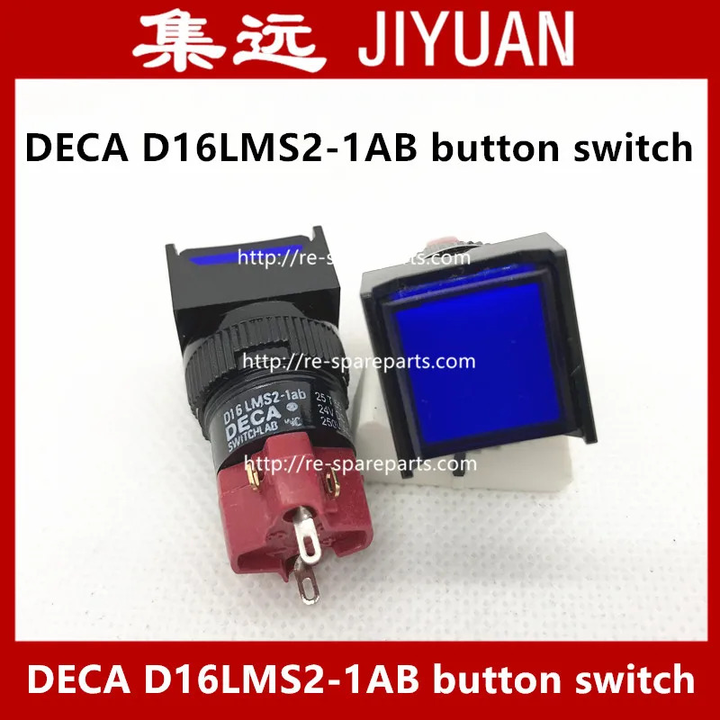 SA 대만 프로 그레시브 얼스 D16LMS2-1AB D16LAS2-1AB G R B W Y 재설정 잠금 버튼 스위치 단일 터치 DECA-10pcs