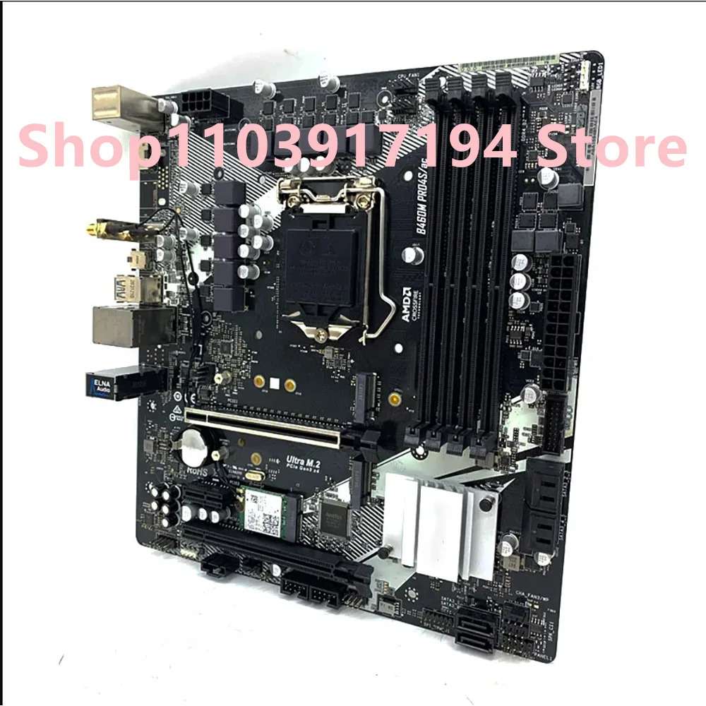 ASRock호환 B460M PRO4S/AC LGA 1200 DDR4 128GB SATA3 M.2 마이크로 지지대 코어 i9-10900F 10700K 10105F 10400