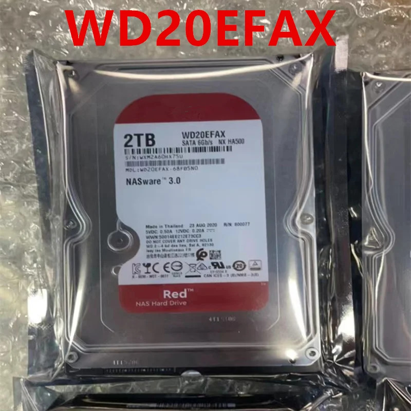 NAS 하드 드라이브내장 SATA WD 레드 2TB 3.5 인치 WD20EFAX HDD 신