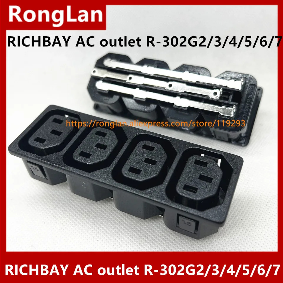 RICHBAY AC 콘센트 전원 구멍 4 조합 암 커넥터 소켓 R-302G2 R-302G3 R-302G4 R-302G5 R-302G6 R-302G7-20PCS