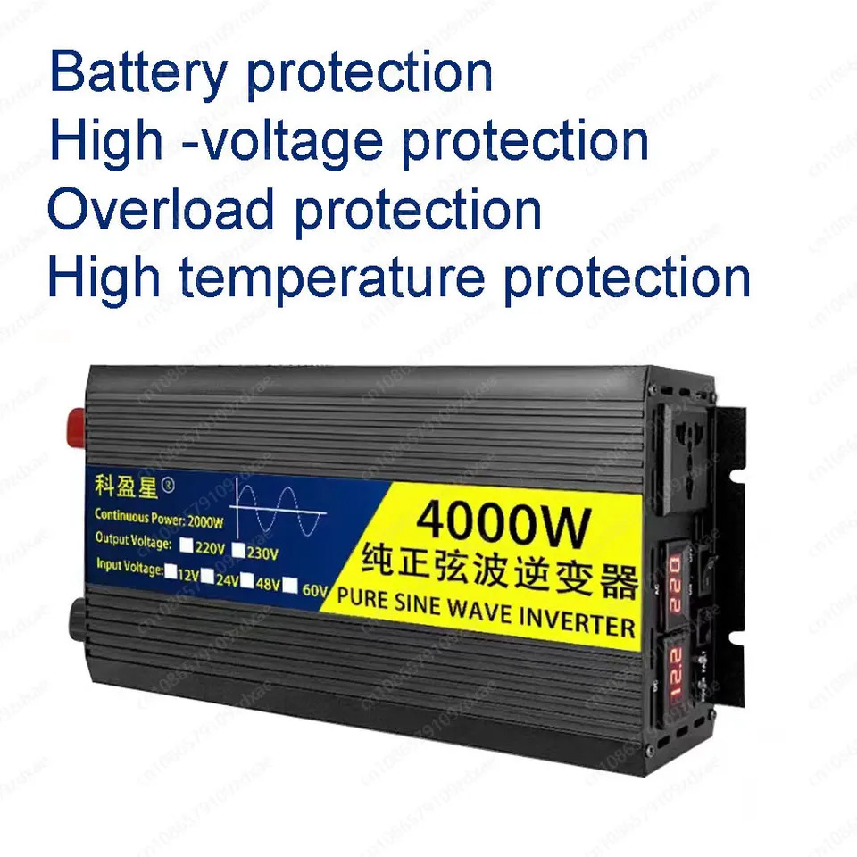 전기 세발 자전거 트럭 RV휴대컨버터 순수 사인파 인버터 4000W 5000W 12V24V48V60V 220V