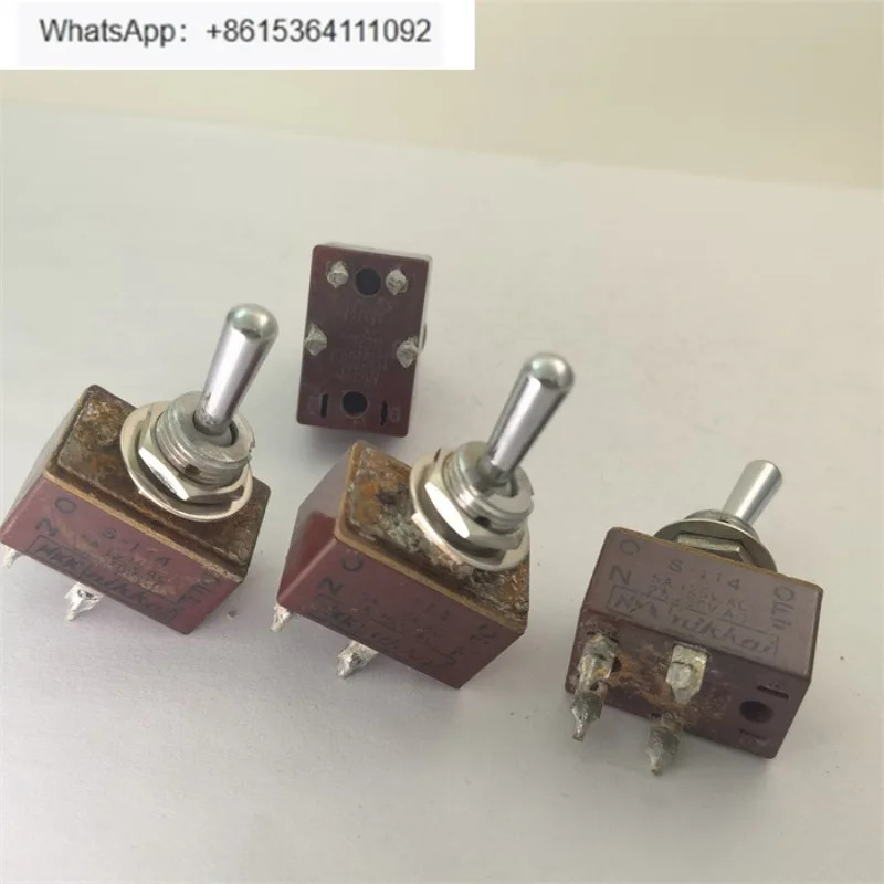 10Pcs S-114 버튼 스위치 2A250VAC ON-OFF 4 피트 2 기어