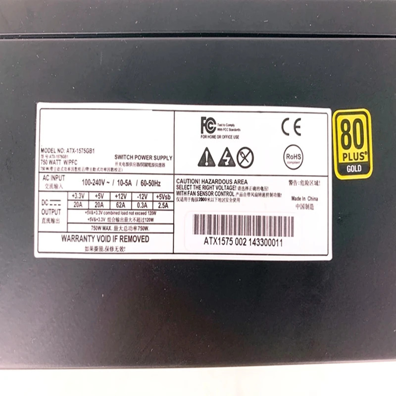 오리지널 PSU 전원공급장치 -1575GB1 Enhance 80plus Gold 750W 신