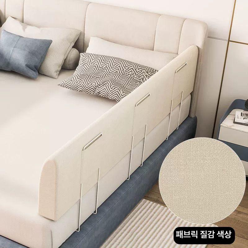 높은 침대안전가드 쿠션형 낙상방지 침대안전바 보호대 추락 높이 설치 유아 무타공 - 상세 이미지 2