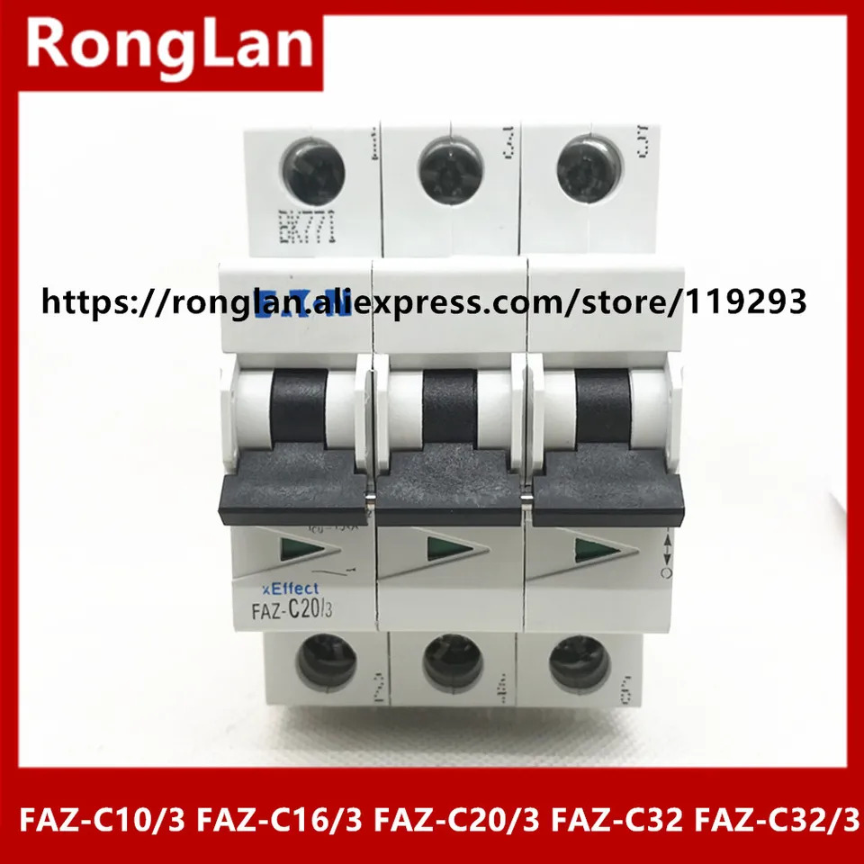 오리지널 FAZ-C10 FAZ-C16 회로 breaker-2PCS 3 FAZ-C20 FAZ-C32 10A 16A 20A 32A 15kA 3P 신