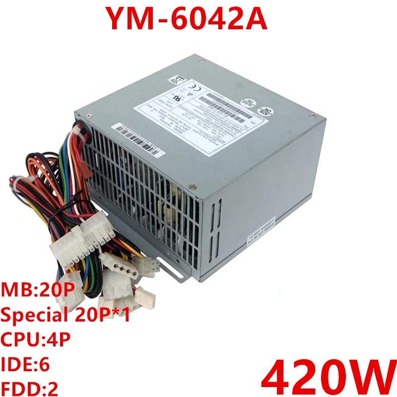 전원공급장치 YM-6042A 3Y -5V 20 핀 420W PSU 신