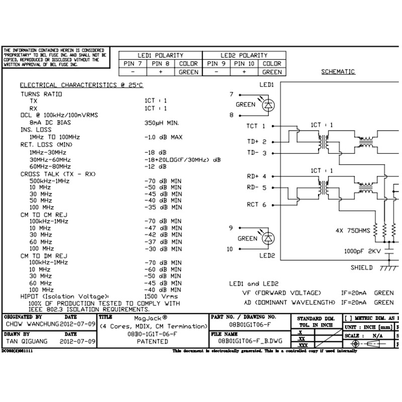 맥잭 BEL 스튜어트 커넥터 08B0-1G1T-06-F RJ45 신