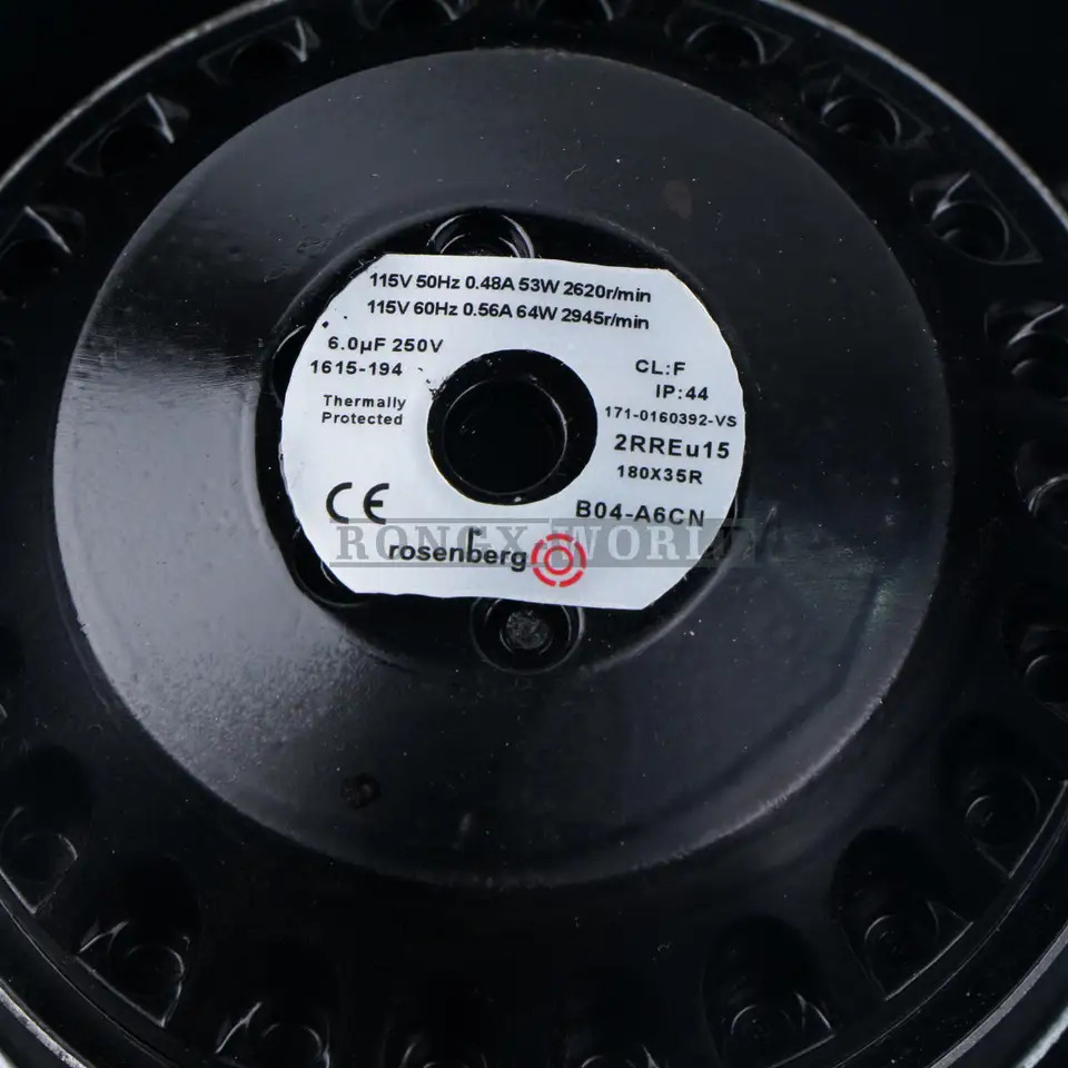 원심 냉각팬 2RREu15 180x 35R 53 W 64W 115V 1x 신