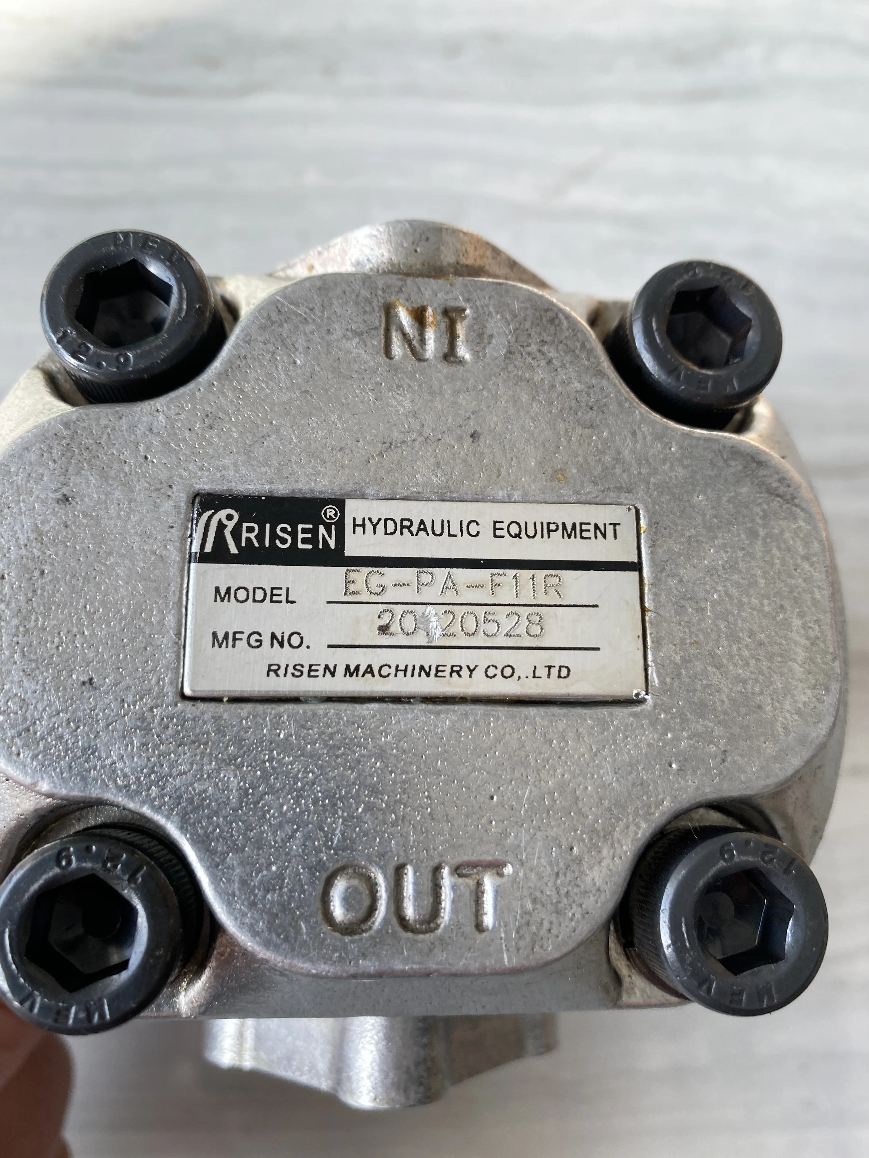 RISEN 기어 펌프 유압 장비 모델 EG-PA-F11R Machinery CO. LTD