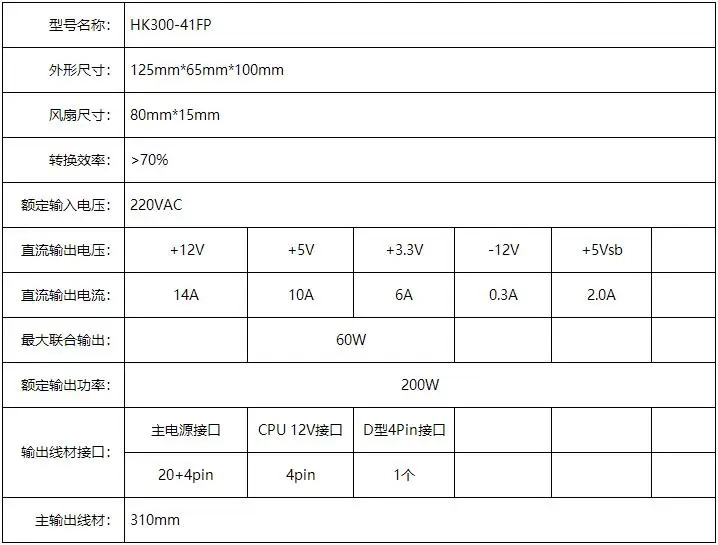 헌트키 데스크탑 PC 전원공급장치 SFX12V 시리즈HK300-41FP