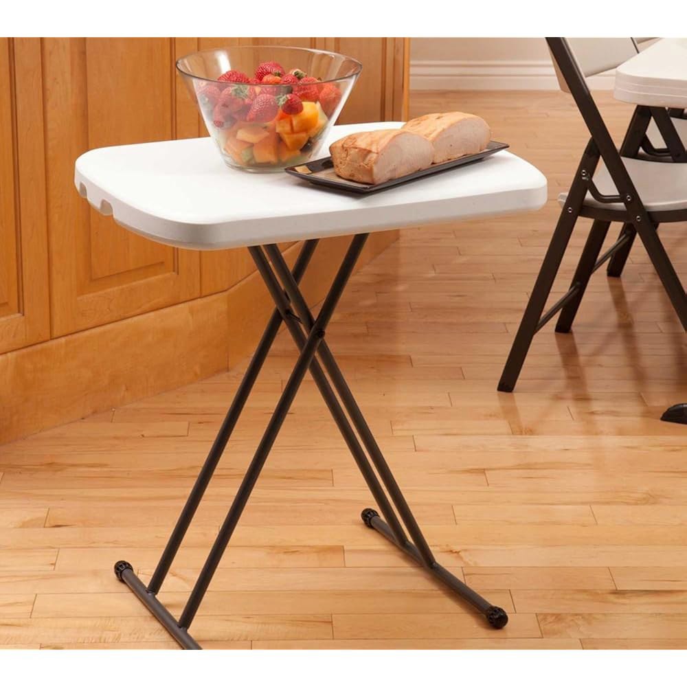 라이프타임 80251 조절식 접이식 노트북 테이블 TV 트레이, 26인치, 흰색 화강암 Almond 30 Inch Tray - 상세 이미지 2