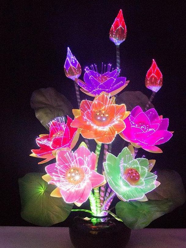 LED 연꽃등 소원등 휴대용 등불 만월등 연등 불교 램프 - 상품 이미지