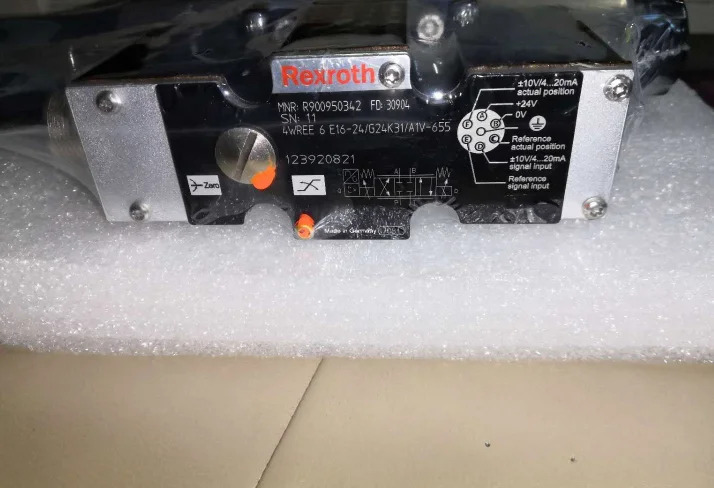 REXROTH 비례 유압 밸브 MNR 독일제 R900950342 4WREE 6 E16-24 G24K31 A1V-655 4WREE6E16-23