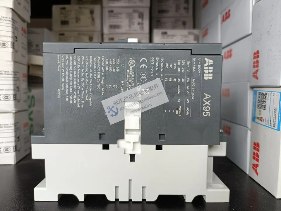 ABB 오리지널 AX 시리즈 접촉기 AX95-30-11-86 코일 전압 440VAC 60Hz 신