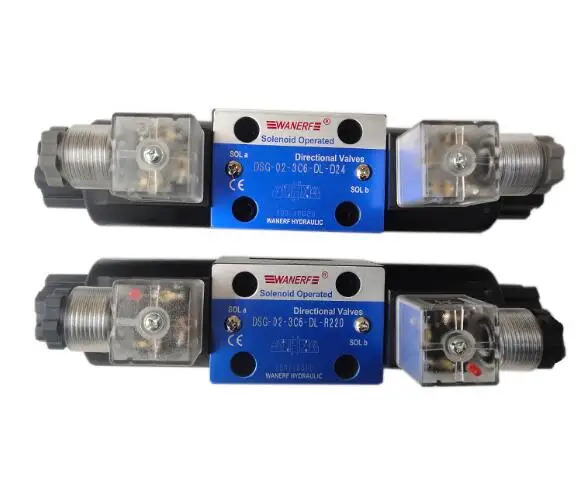 WANERF 솔레노이드 작동 방향 밸브 DSG-02-3C2-DL-R220 DSG-02-3C4-DL/LW-D24 DSG-02-3C3/3C6/2D2/3C5/3C60-DL/LW/R22