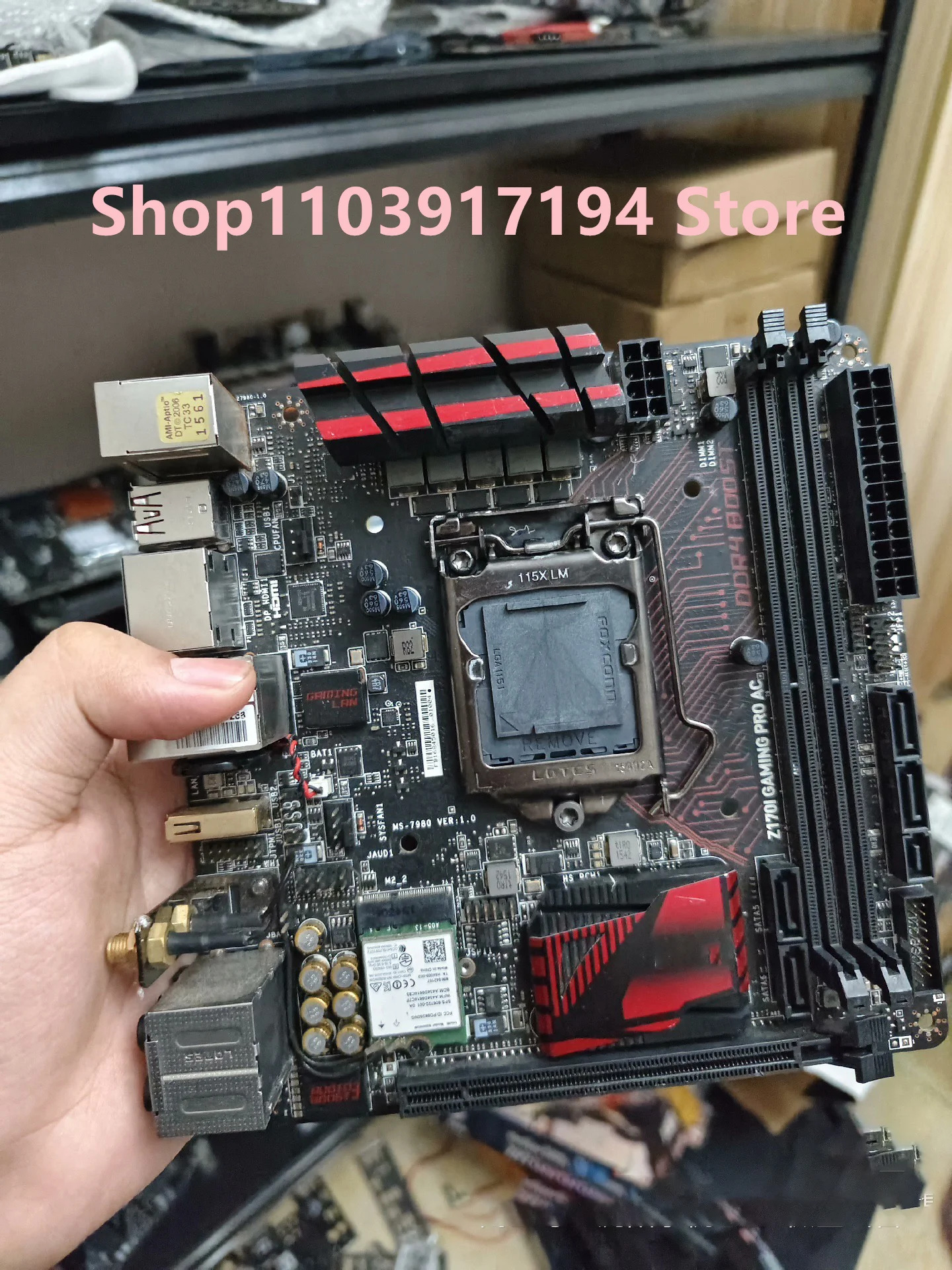 MSI Z170I GNG PRO AC D4 메모리 지지대 6/7 세대 프로세서 6600 7700K 67 CPU