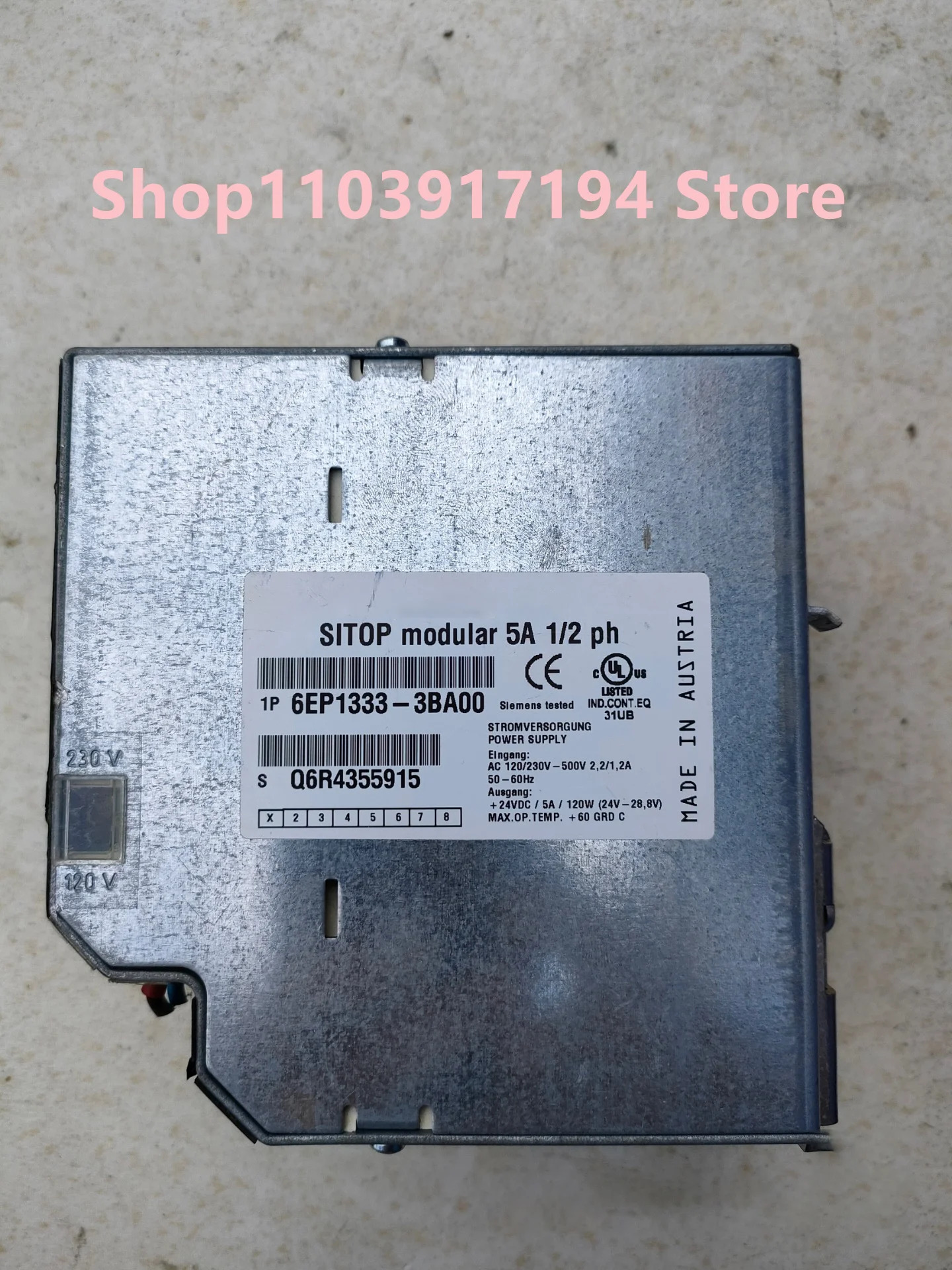 스위칭 전원공급장치 SITOP 모듈 SIEMENS 6EP1 333-3BA00