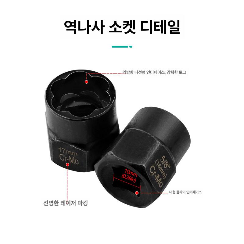 소켓 나사추출기 피스제거 나사제거기 해체 핀플러 분리기 수리 드릴비트 나사리무버 - 상세 이미지 3